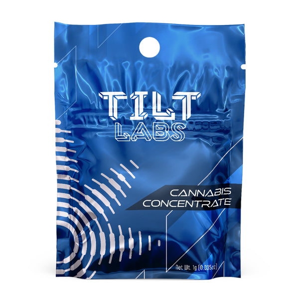 Metallic Stand-Up Cannabis Concentrate Pouches