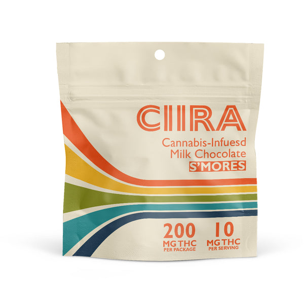 White Stand-Up Cannabis Edible Pouches